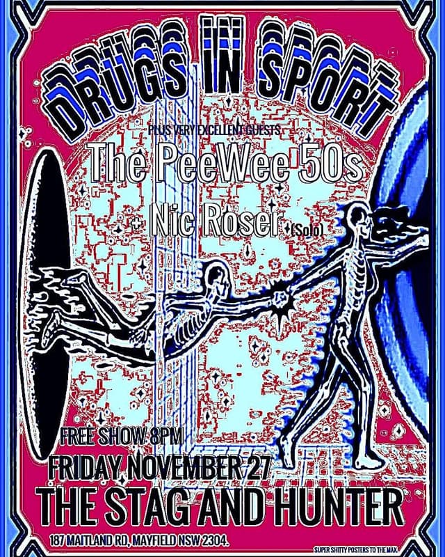 Drugs in Sport w/ The PeeWee 50's & Nic Roser- FREE ENTRY